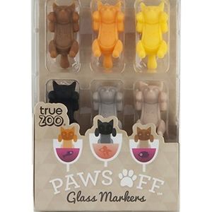 NWT True Zoo Paws Off Glass Markers